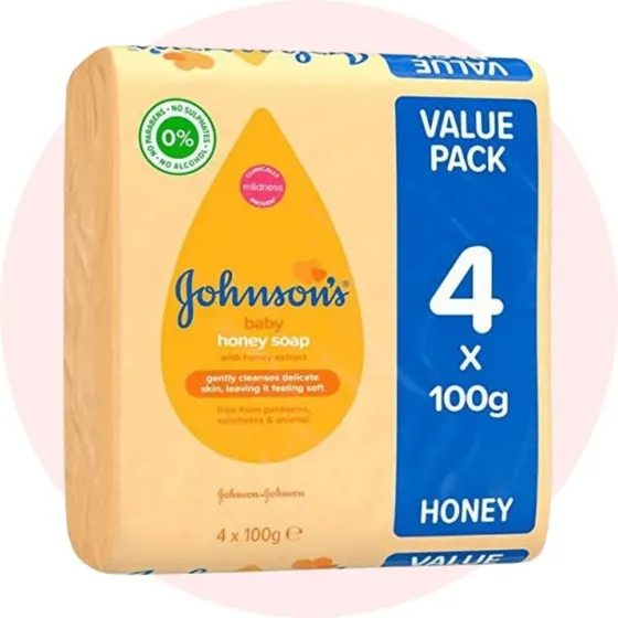 Johnson's Baby Honey Sæbe 8 x 90 g