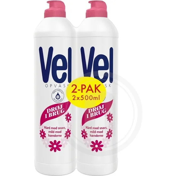 Vel Regular opvaskemiddel 2x500 ml (18 stk)