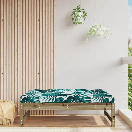 Udendørs fodskammel 120x80 cm i imprægneret fyrretræ