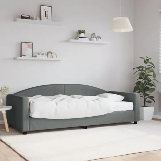 Daybed 2-i-1 med madras 90x200 cm - mørkegrå