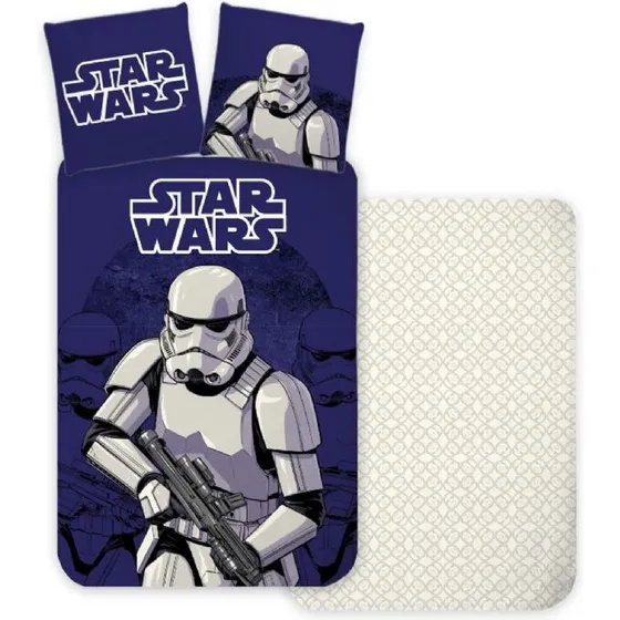 Star Wars sengetøj 140x200 cm - vendbart stormtrooper, 100% bomuld