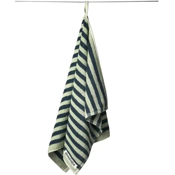 Bongusta Naram badehåndklæde 70x140 cm – Sea Foam/Deep Tea