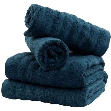 Borg Living Badehåndklæder 2 stk 70x140 cm – kæmmet bomuld, blå