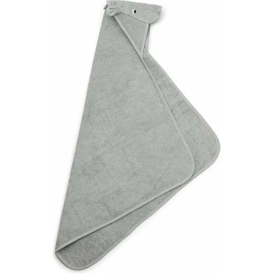 Liewood Albert hættehåndklæde Hippo Dove Blue