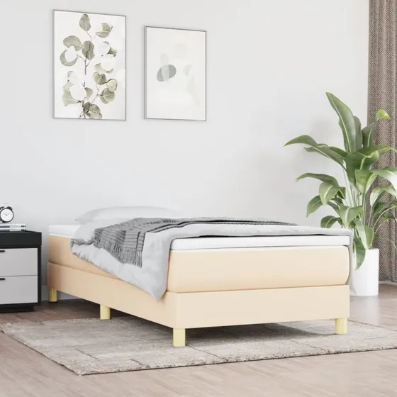 Kontinentalseng 100x200 cm med pocketmadras, creme