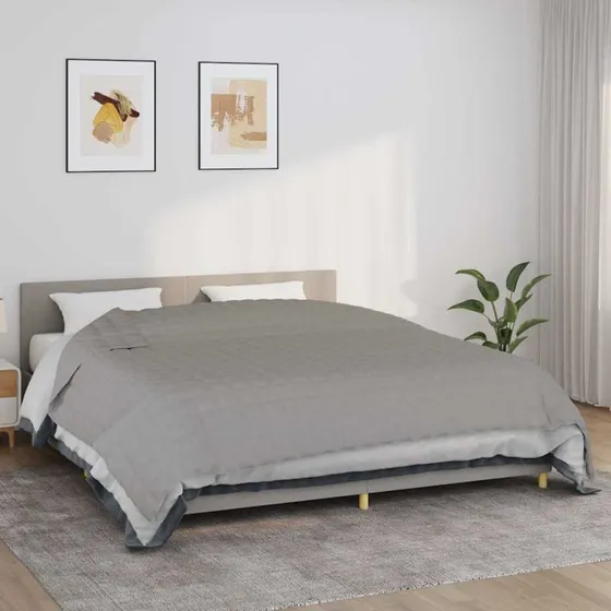 Tyngdetæppe 220x260 cm 11 kg – Grå bomuld