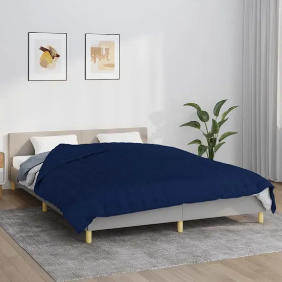 Tyngdetæppe 220x235 cm 15 kg - Blå bomuld