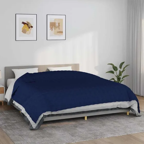 Tyngdetæppe 220x260 cm, 15 kg - Blå bomuld