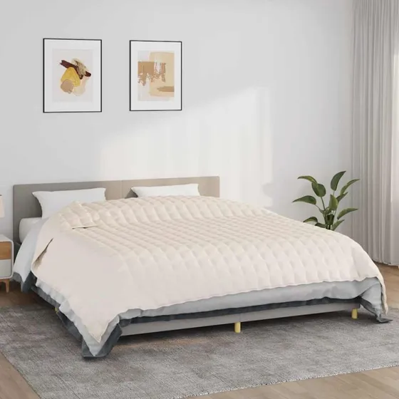 Tyngdetæppe 235x290 cm 11 kg – Lys creme