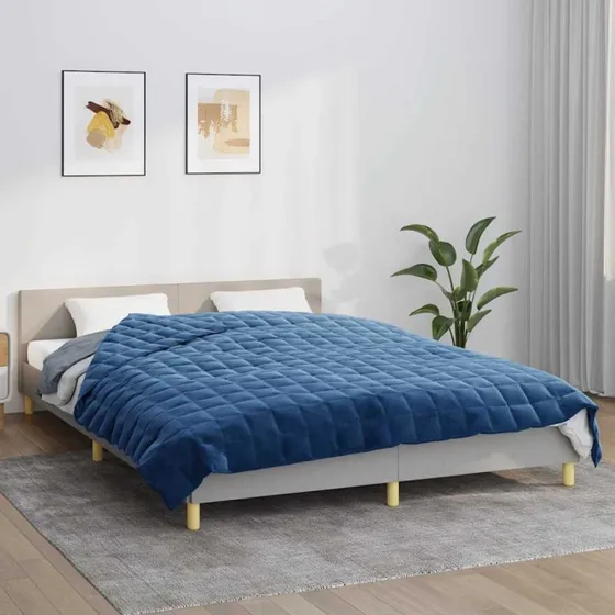 Tyngdetæppe 200x225 cm 13 kg - Blå