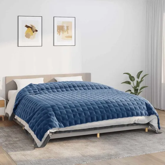 Tyngdetæppe 220x260 cm 15 kg – Blå