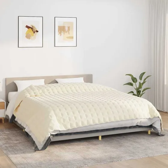 Tyngdetæppe 235x290 cm, 11 kg – lys creme