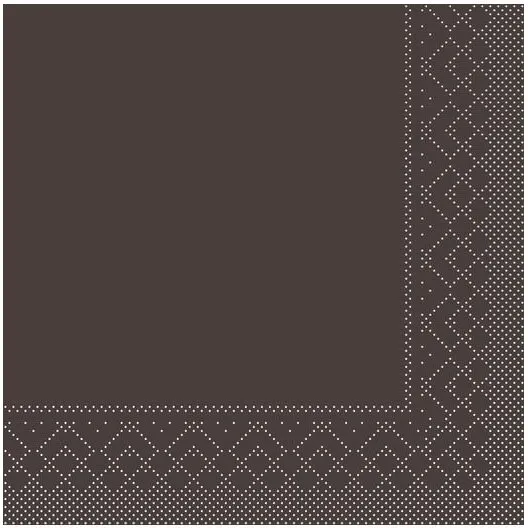 Mank frokostservietter 33x33 cm 20 stk, brun