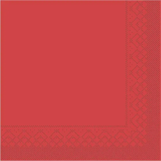 Mank frokostserviet 33x33 cm 3-lags Rød 20 stk (FSC)