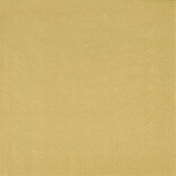Basic Guldservietter 33 x 33 cm, 20 stk