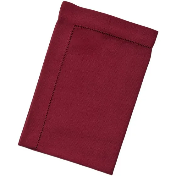 Langkilde & Søn Rød stofserviet 50x50 cm med hulsøm