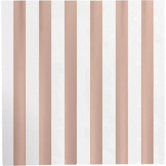 Uden mærke Frokostserviet Stribet 33x33 cm Rosegold 12 stk