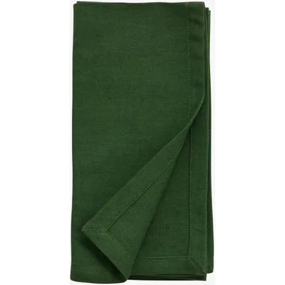 Stofserviet i bomuld/hør 40x40 cm - grøn