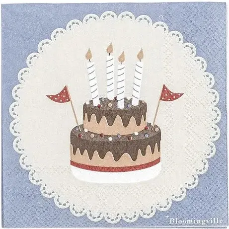 Bloomingville Oscar Serviet Blå 25x25 cm FSC® Mix