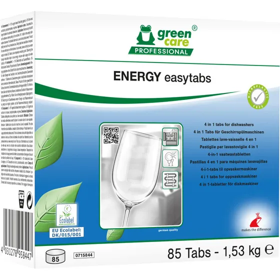 Green Care Energy Opvasketabs 4-i-1, 85 stk, EU Ecolabel