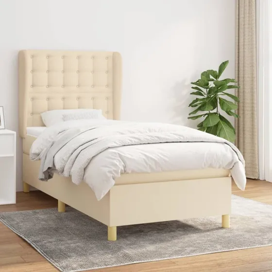 Kontinentalseng 100x200 cm med pocketmadras, creme