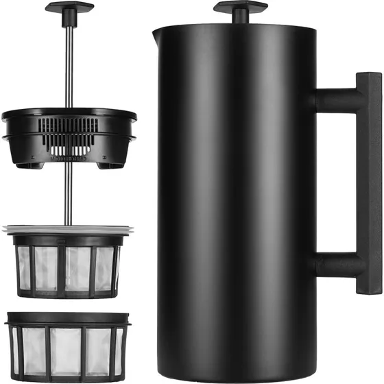 Espro P6 Stempelkande 950 ml – sort rustfrit stål