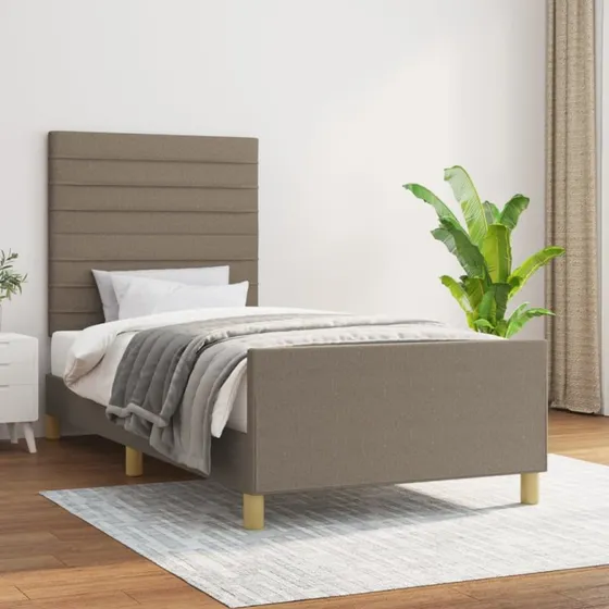 Sengeramme 80x200 cm i stof, gråbrun (uden madras)