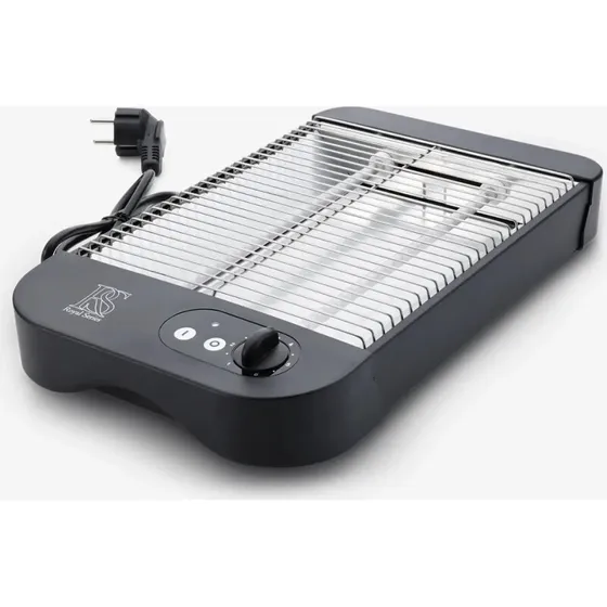 Royal Series Flad brødrister 600W – Sort (19,5×25 cm)