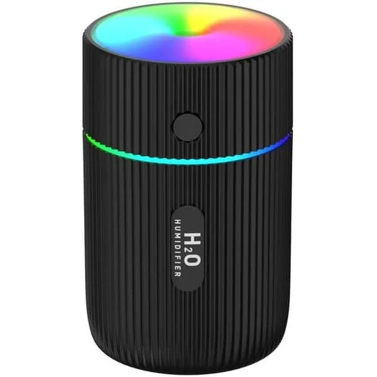 INF Luftfugter med farverig LED, sort