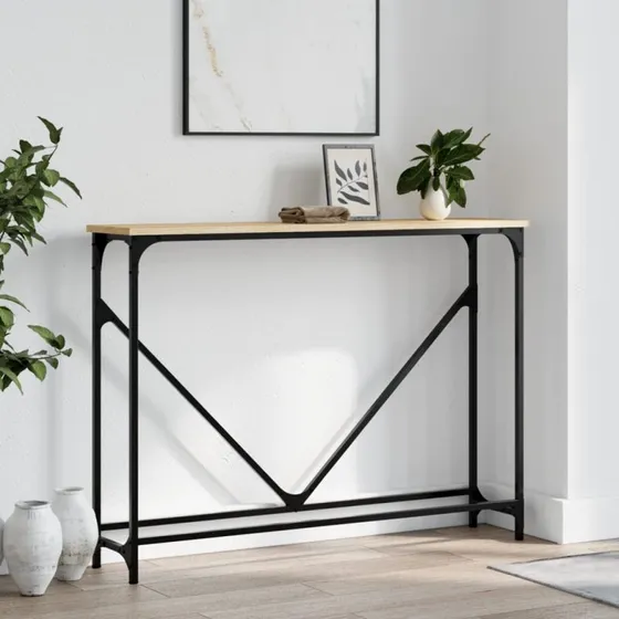 Konsolbord 102x22,5x75 cm – Sonoma eg, konstrueret træ