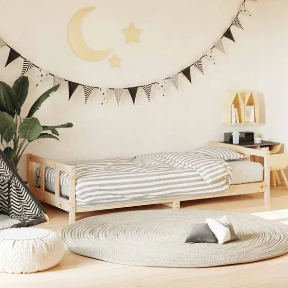 Juniorseng sengeramme 90x190 cm i massivt fyrretræ