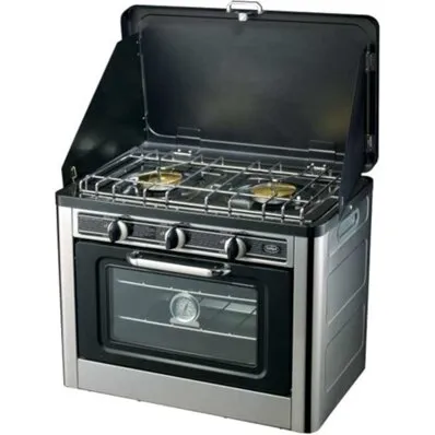 CAMP4 gasovn med 2 kogeblus og 25 L ovn