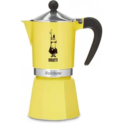 Bialetti Primavera Rainbow espressokande 6 kopper - gul
