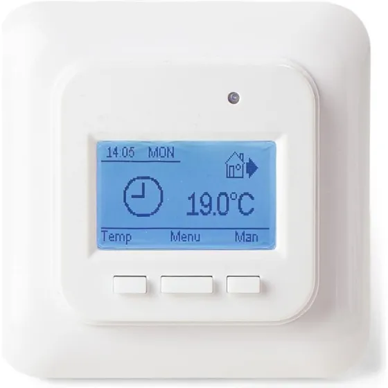 Heatcom HC71 programmerbar termostat, adaptiv (ren hvid)