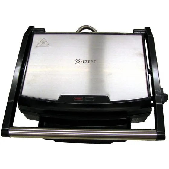 Conzept Kontaktgrill 2000W, stegeflade 29,7x23,5 cm, børstet stål