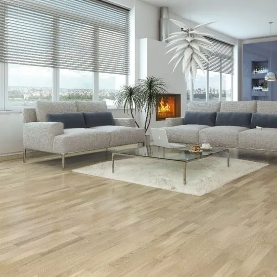 Wallmann Eg 3-stavs parket, hvid matlak