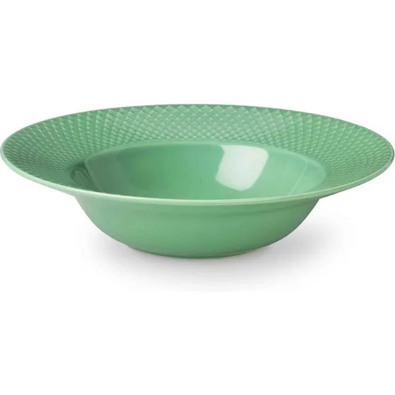 Lyngby Porcelæn Rhombe Color pastatallerken, grøn 24,5 cm