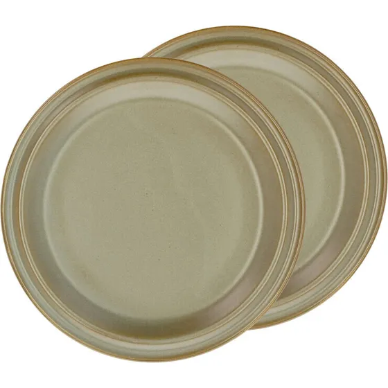 Evig Middagstallerken 26 cm, 2 stk. Brun porcelæn