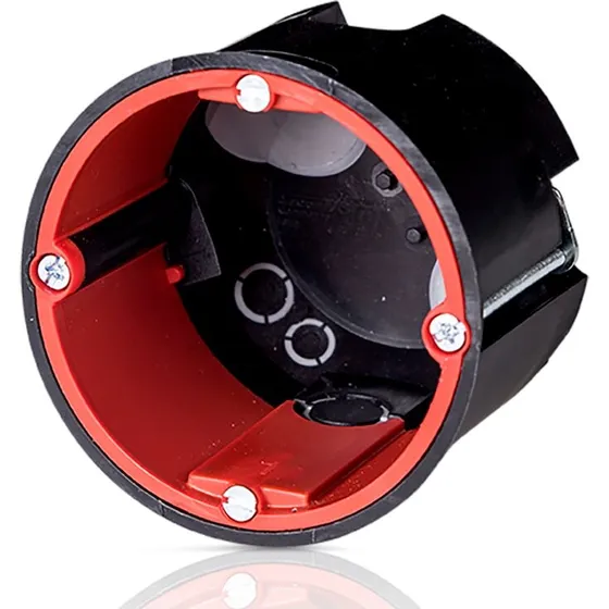 Forfradåse Ø68×62 mm, brandsikker, sort