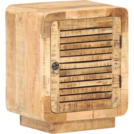 Sengebord i massivt mangotræ 40x30x50 cm – rustikt natbord