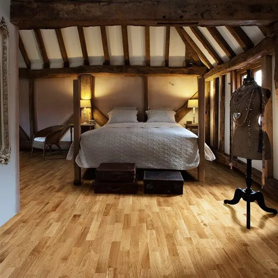 Kährs Lamelparket 3-stav Eg Siena, mat lak 15 mm