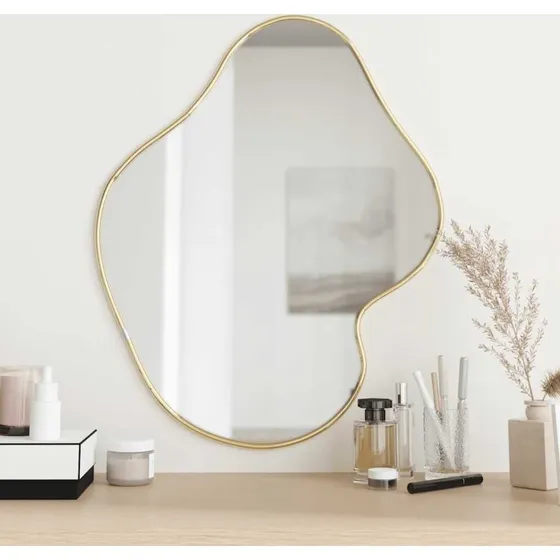 Vægspejl 60x50 cm guldramme (PVC)