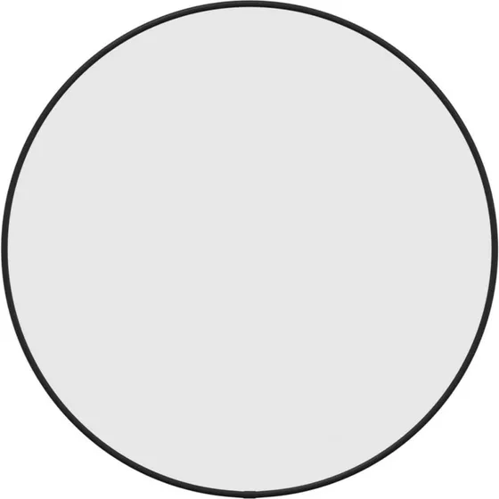 Vgspejl rundt 50 cm - sort PVC-ramme