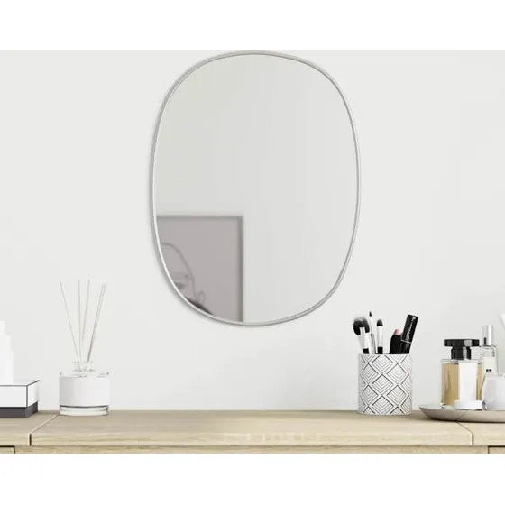 Vægspejl 30x25 cm sølv med PVC-ramme