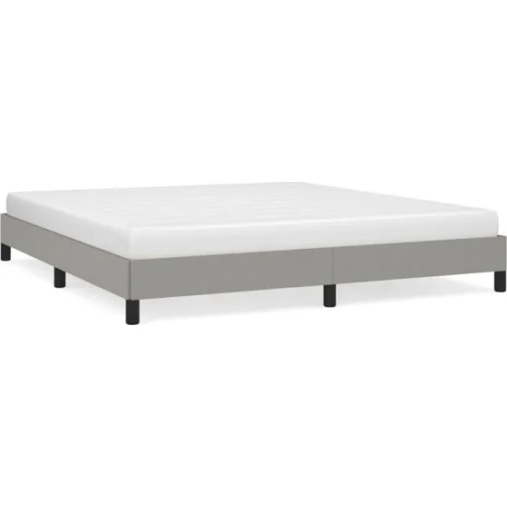 Sengeramme 180x200 cm stof lysegrå – uden madras