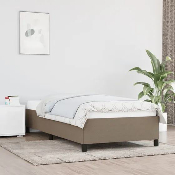 Sengeramme 100x200 cm i taupe stof (uden madras)