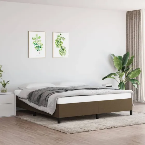 Sengeramme 180x200 cm i stof mørkebrun – uden madras