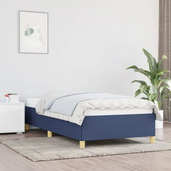Sengeramme 80x200 cm stof blå - uden madras