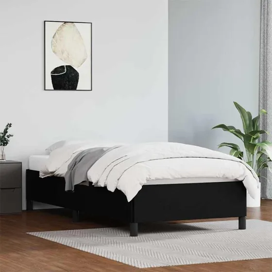 Sengeramme 100x200 cm i sort kunstlæder