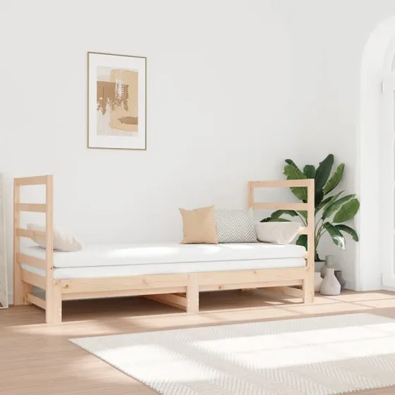 Daybed med udtræk 2x(90x190) cm i massivt fyrretræ